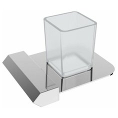 Стакан подвесной, матовое стекло LINISI мод. LINEA, настенный, арт. 87784 хром.