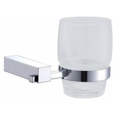 Стакан подвесной, матовое стекло LINISI мод. SIGMA, настенный, арт. 83584B хром.