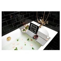 Деревянный столик-полка для ванны, "SILVERN" , 70 см Bathy