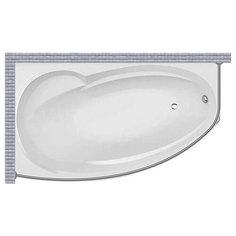Карниз для ванной Aquanet Jersey 170x90 Г-образный, угловой Good Home Shop