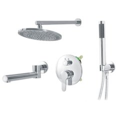 Смеситель для ванны однорычажный, встраиваемый в стену 4-х позиционный Krona 7685973 Варион Varion Armaturen