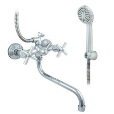 Смеситель для ванны, излив 32см 600/5.1-4 К Мет_Кросс ЦС-СМ Бавария СМ503886.БВ Центр Сантехники