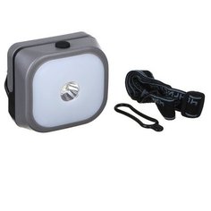 Фонарь ЧИНГИСХАН 221-019 налобный, с крепежом на велосипед 1 COB + 12 SMD, 2 Вт, 3*ААА, 6*6,5*4см, пластик