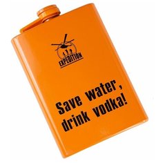 Фляжка "Save water, drink vodka" 200мл Экспедиция KN-D1-EFLS-31