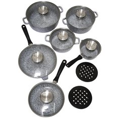 Набор посуды с мраморным покрытием, 14 пр Edenberg