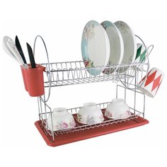 Сушилка для посуды ZEIDAN Z-1171 красная