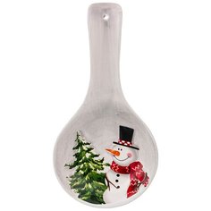 Подставка под ложку Lefard Коллекция Веселые Снеговики 24х12х3 см (493-773)