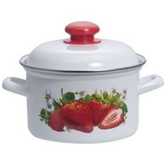 Кастрюля Лысьва Сочная клубника 1610АП2/4 2.0л Сочная клубника Лысьвенские эмали