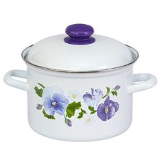 Кастрюля Лысьва Анютины глазки 1610АП2/4 2.0л Лысьвенские эмали