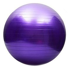 Фитбол, гимнастический мяч для занятий спортом, антивзрыв, глянцевый, фиолетовый, 65 см Icon