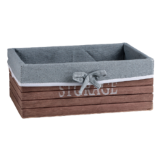 Доляна Короб для хранения STORAGE, 28 х 19.5 х 11 см коричневый