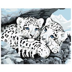 Dimensions Картина по номерам "Детеныши снежного леопарда" 28х36 см (DMS-91079)