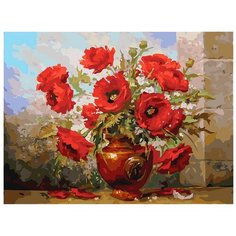 Белоснежка Картина по номерам "Маки" 30х40 см (145-AS)