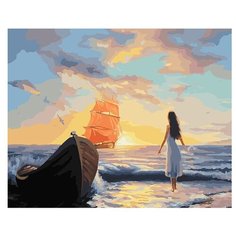 Белоснежка Картина по номерам "Алые паруса" 40х50 см (093-АВ)