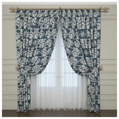 Фотошторы Сирень Романс на ленте 260 см мультиколор