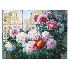 Белоснежка Картина по номерам "Свежесть утренних пионов" 30х40 см (086-AS)