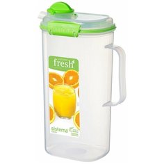 Кувшин Sistema Fresh 951420 2 л прозрачный/зеленый