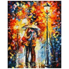 Белоснежка Картина по номерам "Поцелуй под дождем" 40х50 см (869-AB)