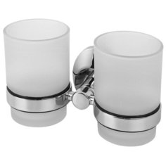 Стакан для зубных щеток Fixsen Europa FX-21807, хром/прозрачный