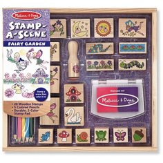 Melissa & Doug Набор для рисования Stamp-a-Scene Fairy Garden