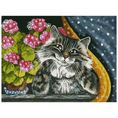 Белоснежка Картина по номерам "На окошке" 30х40 см (047-AS)