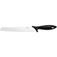 Нож для хлеба FISKARS Essential, лезвие 23 см, серебристый/черный