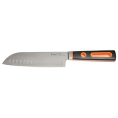 Нож сантоку Taller Ведж, лезвие 18 см, черный/оранжевый