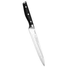 Нож для нарезки мяса или рыбы Fissman Takatsu, лезвие 20 см, серебристый/черный
