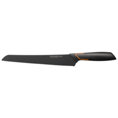 Нож для хлеба FISKARS Edge, лезвие 23 см, черный