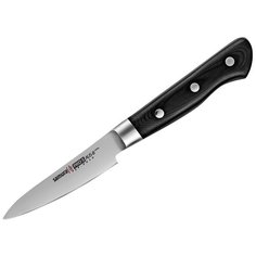 Нож для овощей Samura Pro-S, лезвие 8.8 см, черный