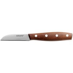 Нож для овощей FISKARS Norr, лезвие 7 см, серебристый/коричневый