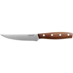 Нож для томатов FISKARS Norr, лезвие 12 см, серебристый/коричневый