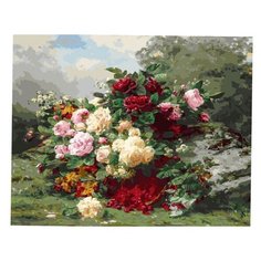 Белоснежка Картина по номерам "Розы и ягодная корзина" 40х50 см (253-AB)