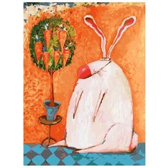 Белоснежка Картина по номерам "Счастливый кролик" 30х40 см (753-AS)