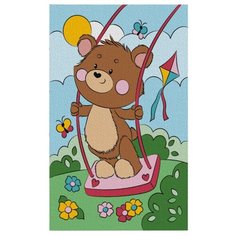 Школа талантов Картина по номерам "Медвежонок на качели" 20х30 см (4583522)