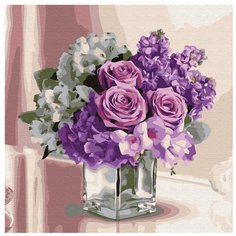 Molly Картина по номерам "В сиреневых тонах" 30х30 см( KH0682)