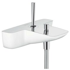 Смеситель для ванны с подключением душа hansgrohe Pura Vida 15472400 однорычажный хром/белый