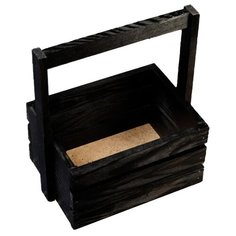 Кашпо Дарим красиво Флория 20х15х25 см черный