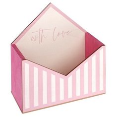 Ящик Дарите счастье С любовью для тебя 20.5 х 11.5 х 18.5 см розовый
