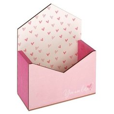 Ящик Дарите счастье С любовью для тебя 20х15х6 см розовый