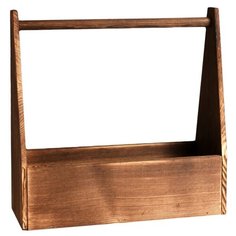 Кашпо Дарим красиво Таёжный брашированный 30 х 14 х 30 см коричневый