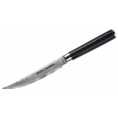 Нож для нарезки мяса или рыбы Samura Damascus, лезвие 12 см, черный