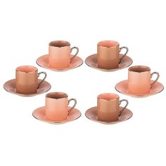 Кофейный сервиз Lefard 86-2381, 6 персон, 12 предм., бежевый