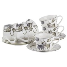 Чайный сервиз Lefard Котики 264-296, 6 персон, 12 предм., белый