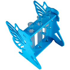 Кашпо Дарим красиво Фея с 3 колбами, 13.3x11.6x15.5 см голубой