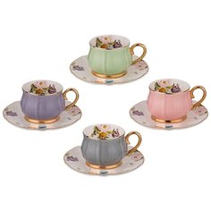 Кофейный сервиз Lefard Времена года 275-1179, 4 персоны, 8 предм., пастельный