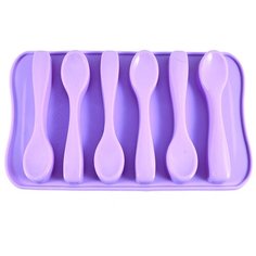 Форма для льда Fissman Ложки, 6 ячеек, фиолетовый