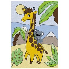 Школа талантов Картина по номерам "Жираф с коалой" 21х15 см (4583513)