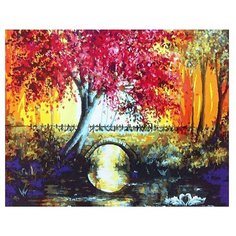 Цветной Картина по номерам "Лиловое дерево у моста" 40х50 см (GX9567)