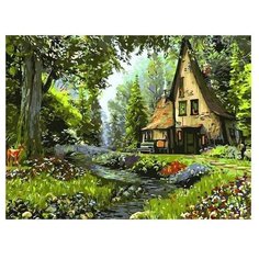 Цветной Картина по номерам "Домик в лесу" 40х50 см (GX3222)
